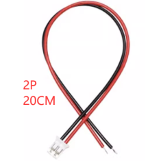 Conector PH 2,0 mm macho 2 pinos com fio 1007 26 AWG 20 cm