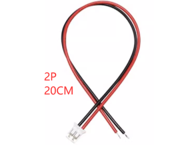 Conector PH 2,0 mm macho 2 pinos com fio 1007 26 AWG 20 cm - Imagem 1