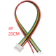 Conector PH 2,0 mm macho 4 pinos com fio 1007 26 AWG, 20 cm - Thumb - 1
