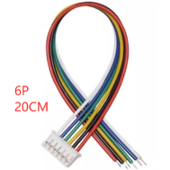 Conector PH 2,0 mm macho 6 pinos com fio 1007 26 AWG 20 cm