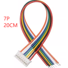Conector macho PH 2,0 mm 7 pinos, cabe&ccedil;a &uacute;nica, cabo 1007 26 AWG 20 cm