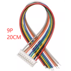 Conector PH 2,0 mm macho 9 pinos com fio 1007 26 AWG 20 cm