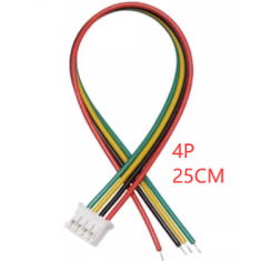 Conector plug macho PH 2.0 mm 4 pinos com fio 1007 26 AWG 25 cm