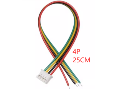 Conector plug macho PH 2.0 mm 4 pinos com fio 1007 26 AWG 25 cm - Imagem 1