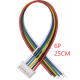 Conector macho PH 2,0 mm 6 pinos, cabe&ccedil;a &uacute;nica, com fio 1007 26 AWG 25 cm - Thumb - 1