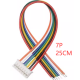 Conector plug PH 2,0 mm macho 7 pinos com cabe&ccedil;a &uacute;nica e fio 1007 26 AWG 25 cm - Thumb - 1