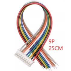 Conector PH 2,0 mm 9 pinos macho com cabo 1007 26 AWG 25 cm
