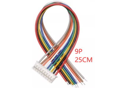Conector PH 2,0 mm 9 pinos macho com cabo 1007 26 AWG 25 cm - Imagem 1