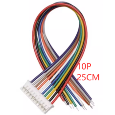 Conector macho PH 2.0 mm 10 pinos com fio 1007 26AWG 25 cm