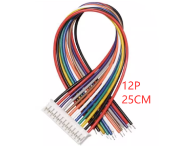 Conector plug macho PH 2,0 mm 12 pinos com fio 1007 26 AWG 25 cm - Imagem 1