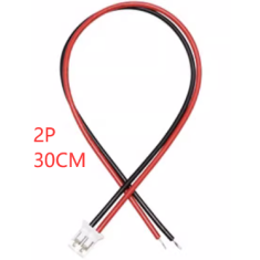 Conector macho PH 2,0 mm 2 pinos com fio 1007 26 AWG 30 cm
