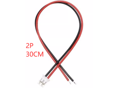Conector macho PH 2,0 mm 2 pinos com fio 1007 26 AWG 30 cm - Imagem 1