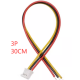 Conector plugue macho PH 2,0 mm 3 pinos, fio 1007 26 AWG, 30 cm - Thumb - 1