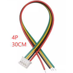 Conector PH 2,0 mm 4 pinos macho com cabo 1007 26 AWG 30 cm