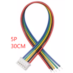 Conector macho PH 2.0 mm 5 pinos com fios 26 AWG (tipo 1007) 30 cm