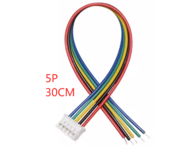Conector macho PH 2.0 mm 5 pinos com fios 26 AWG (tipo 1007) 30 cm - Imagem 1