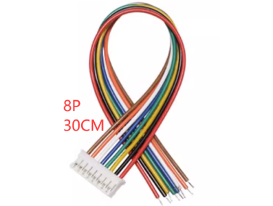 Conector PH 2,0 mm 8 pinos macho com cabo 1007 26 AWG 30 cm - Imagem 1