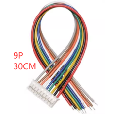 Conector PH 2,0 mm macho 9 pinos com fio 1007 26 AWG 30 cm
