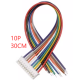Conector macho PH 2,0 mm 10 pinos com cabo 1007 26 AWG de 30 cm - Thumb - 1