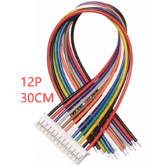 Conector macho PH 2,0 mm 12 pinos com fio 1007 26 AWG 30 cm