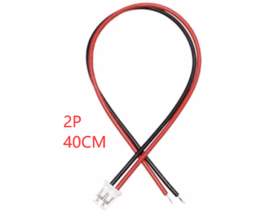 Conector PH 2,0 mm macho 2 pinos com cabo 26 AWG 40 cm (fio 1007) - Imagem 1
