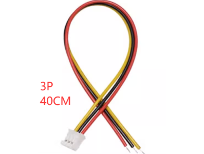 Conector macho PH 2,0 mm 3 pinos com cabo 1007 26 AWG 40 cm - Imagem 1