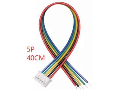 Conector macho PH 2,0 mm 5 pinos com fio 1007 26 AWG 40 cm - Imagem 1