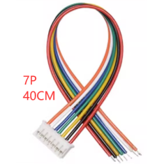 Conector PH 2,0 mm macho 7 pinos de cabe&ccedil;a &uacute;nica com cabo 1007 26 AWG 40 cm