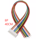 Conector PH 2,0 mm macho 8 pinos com cabo 1007 26 AWG 40 cm - Thumb - 1