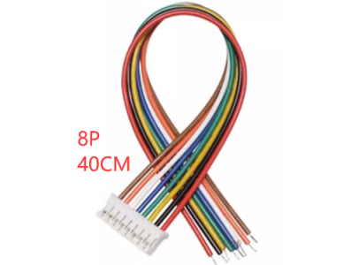 Conector PH 2,0 mm macho 8 pinos com cabo 1007 26 AWG 40 cm - Imagem 1