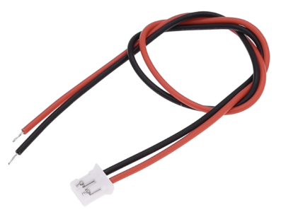 Conector PH 2,0 mm macho 2 pinos com cabo 1007 26 AWG 50 cm - Imagem 1