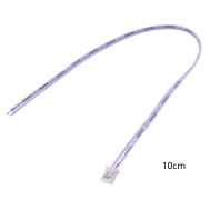 Conector PH 2,0 mm macho 2 pinos com fios vermelho e branco 26AWG 1007 10 cm