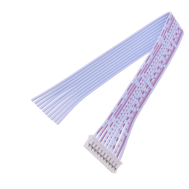 Conector PH 2,0 mm 10 pinos macho, cabe&ccedil;ote &uacute;nico, fios 26AWG (1007) vermelho e branco, 15 cm