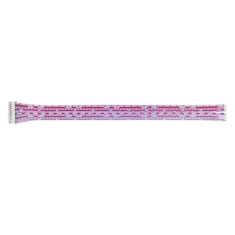 Plug macho PH 2,0 mm de 11 pinos, fios vermelho e branco 1007 26 AWG, 15 cm