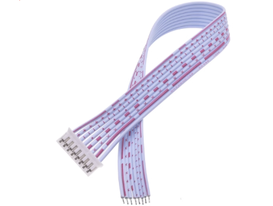 Conector plug JST PH 2,0 mm macho 8 pinos com fios 1007 26AWG vermelho e branco 20 cm - Imagem 1