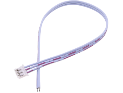 Conector JST PH 2.0mm 3 pinos macho com cabo 2 fios 1007 26AWG vermelho e branco 30 cm - Imagem 1