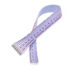 Conector macho PH 2,0 mm 8 pinos com fios vermelho e branco 1007 26 AWG 30 cm