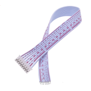 Conector macho PH 2,0 mm 8 pinos com fios vermelho e branco 1007 26 AWG 30 cm