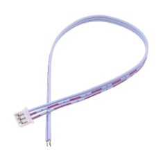 Conector plug macho PH 2.0mm 3 pinos com fios 1007 vermelho e branco 26AWG 50 cm