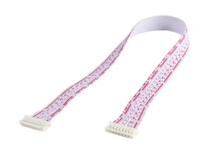 Conector plugue macho PH 2.0 mm 9 pinos, cabe&ccedil;a dupla mesma dire&ccedil;&atilde;o, fios vermelho e branco 1007 26AWG 15 cm - Imagem 1