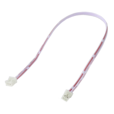 Conector JST PH 2,0 mm 2 pinos macho, cabe&ccedil;a dupla mesmo sentido, fios 1007 26 AWG vermelho e branco 20 cm