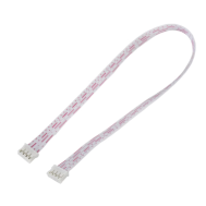 Conector PH 2,0 mm macho 4 pinos com dupla cabe&ccedil;a mesma dire&ccedil;&atilde;o, fio 1007 26 AWG vermelho/branco 30 cm