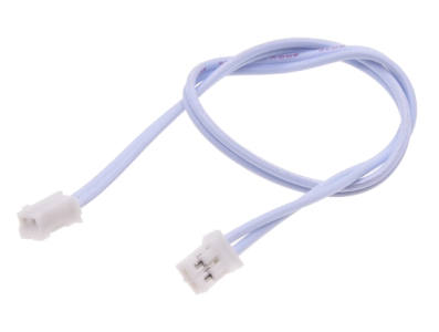 Conector PH 2,0 mm macho 2 pinos dupla cabe&ccedil;a mesma dire&ccedil;&atilde;o, fios 1007 26 AWG vermelho e branco 40 cm - Imagem 1