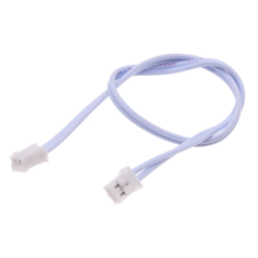Conector JST PH 2,0 mm macho 2 pinos dupla cabe&ccedil;a mesmo sentido, fios vermelho e branco 1007 26AWG 50 cm