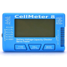 CellMeter 8 AOK 8S Digital Display Power LED Backlight Steering Engine Tester LiPo li-lon
