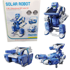 Kit DIY Rob&ocirc; Solar Educacional 3 em 1 criativo e mont&aacute;vel