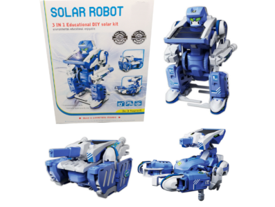 Kit DIY Rob&ocirc; Solar Educacional 3 em 1 criativo e mont&aacute;vel - Imagem 1