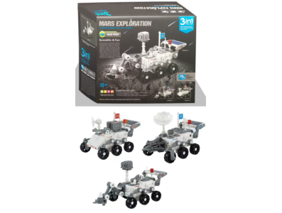 Kit de Rob&oacute;tica Solar 3 em 1 DIY Carro Mont&aacute;vel da Frota de Explora&ccedil;&atilde;o Espacial - Imagem 1