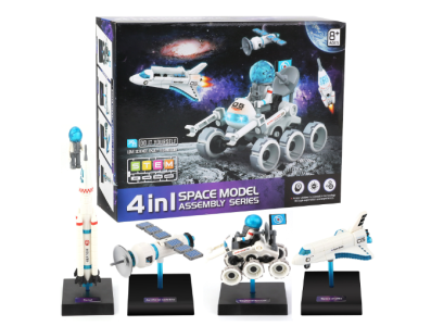 Kit de Rob&oacute;tica 4 em 1, Modelo Espacial Solar Est&aacute;tico DIY - Imagem 1