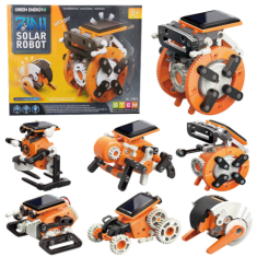 Kit Rob&ocirc; Solar Educacional 7 em 1 para Montagem